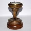 Antique Brass Nautical Vintage Ship's Binnacle Gimballed Compass with Wooden Base