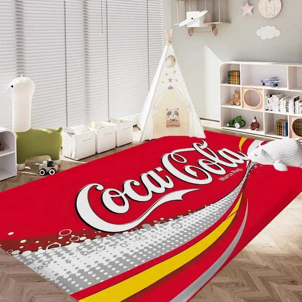 C-Cocas C-cola Vintage Logo Door Mat Washable Non-Slip Living Room Sofa Chairs Area Mat Kitchen Doormat Area Rug