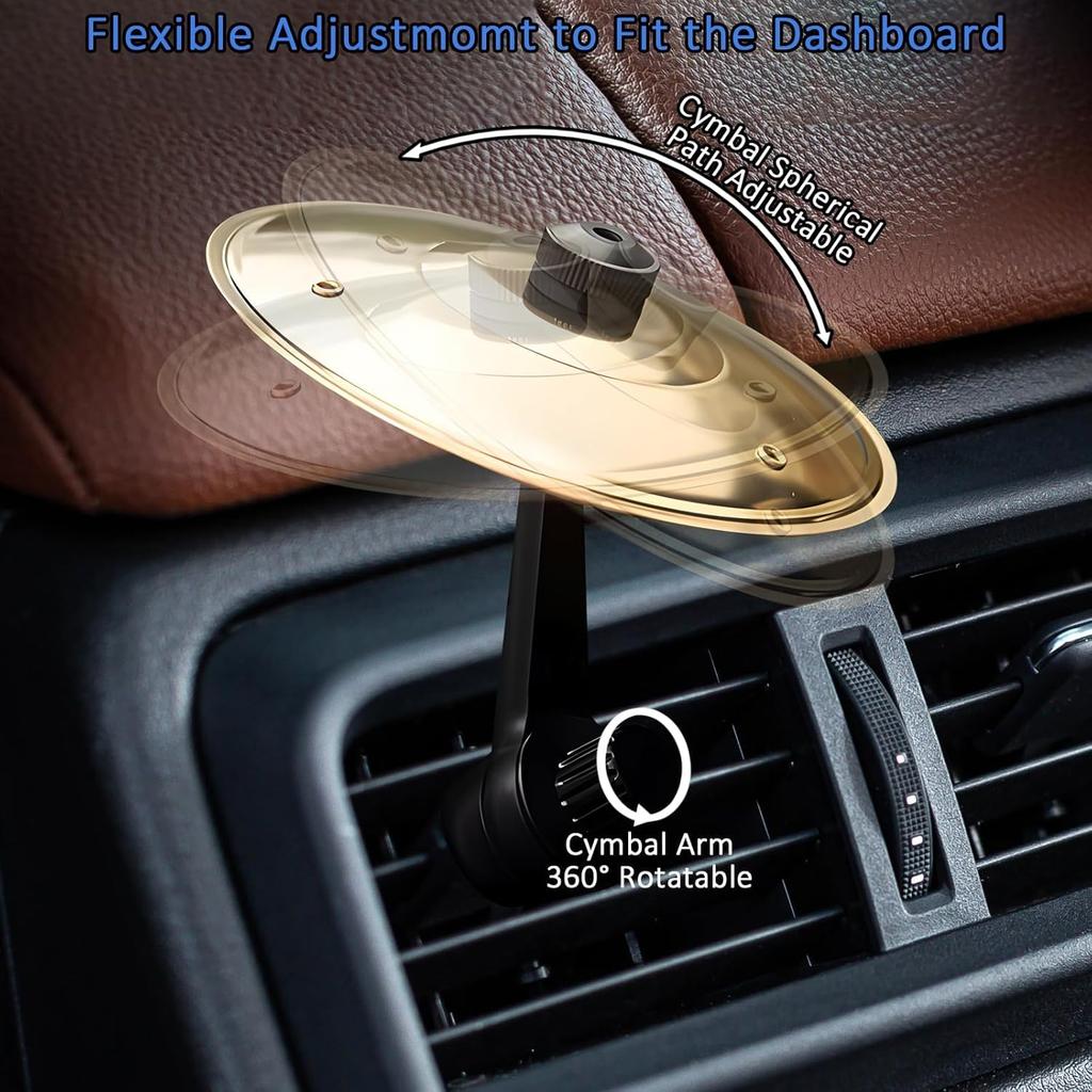 Car Cymbal Drum Air Vent Clip Portable Vehicles Mini Metal Drum Crash Cymbal Musical Instruments Gadget Car Interior Accessories