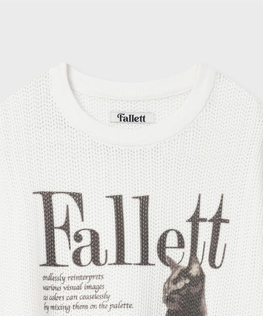 FALLETT Deuce Nero Sci-Fi Knit Ivory