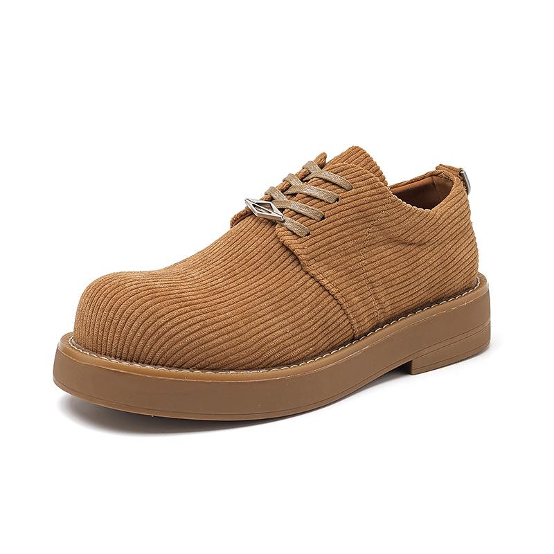 

Derby shoes men s shoes niche big head retro rhubarb shoes American tooling shoes Japanese Hong Kong style leather shoes 1051-R 44 абрикосовый