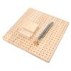 Wooden Blocking Board 324 Holes Polished Rubber Wood Handcrafted Knitting Board with Steel Pins Needles for Crocheting