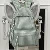 Schoolbag new plaid trend schoolbag female students Japanese versatile students large capacity design sense niche backpack backpack