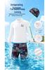 Boys' Long Sleeve Three-Piece Swim Set with Sun Protection