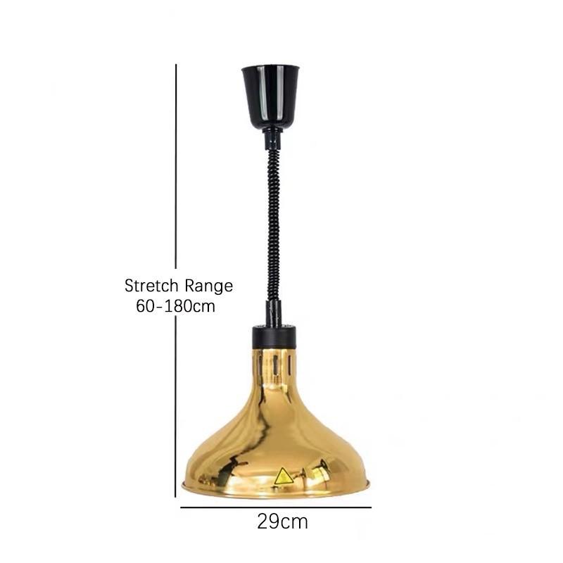 Commercial Food Heating Lamp Restaurant Telescopic Hanging Food Warming Lamp Parties Buffet Food Warmer Lamp