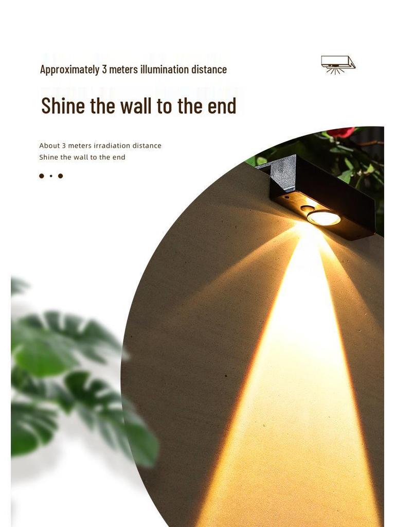 Solar Garden Spotlights: Outdoor Waterproof Decorative Lights, Automatically Illuminate at Dusk for Wall, Balcony, or Atmosphere Design.