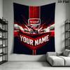 Custom Name Arsenal Fan Artwork Wall Tapestry Aesthetic Wall Hanging Printed Fabric Blanket Decorative Tapestries for Bedroom Living Room Home Decor