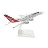 16cm Airplane Toy 1/400 Scale Qantas A380 Diecast Metal Plane Model Kit with Stand for Display Collection or Aviation Gift