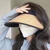 Summer Lightweight Sun Hat with And Rear Hat Foldable Straw Hollow Top Headband