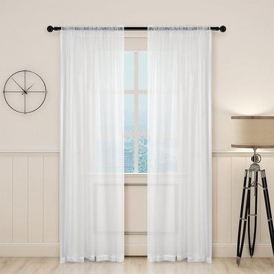 Mesh Solid Color Transparent Window Screen Finished Curtain Window Screen European And American Style Curtain