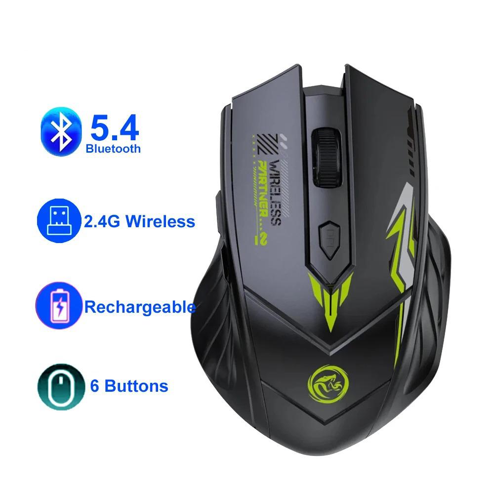 2.4G Wireless Mouse Bluetooth 5.4 Mouse Dual-Mode Rechargeable Mice 1600 DPI Office Mouse Gaming Mouse For PC Laptop