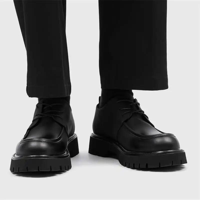 Fashion Semi Formal Height Increasing Bridal Shoes For Wedding Heels Casual Sneakers Men Black Man Dress Shoes Sports New Style