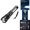 Strong Led Rechargeable Flashlight With Cob Work Light For Camping And Emergency Use