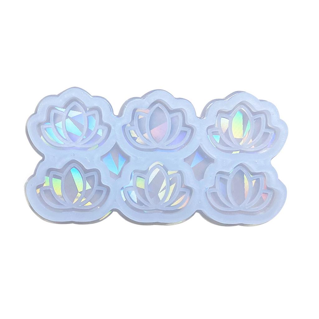 Holographische Silikonformen Licht und Schatten Blume Resin-Formen Ohrring Anhänger Form für Schlüsselanhänger Schmuckherstellung Werkzeug