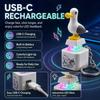 Keycap Keychain Luminous Sounding Stress Relief USB Clicky Creative Fidget Toy Portable Electronic Pendant For Adult