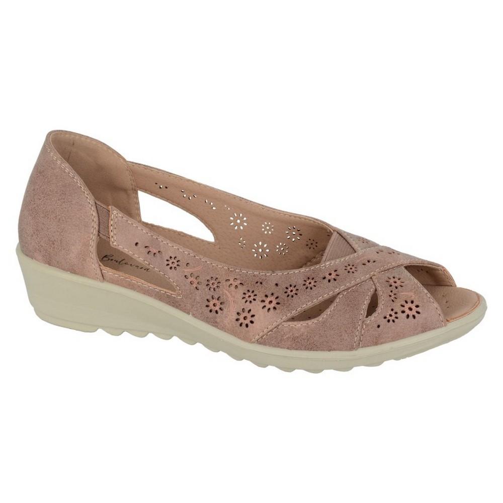 Boulevard Womens/Ladies Peep Toe Casual Shoes