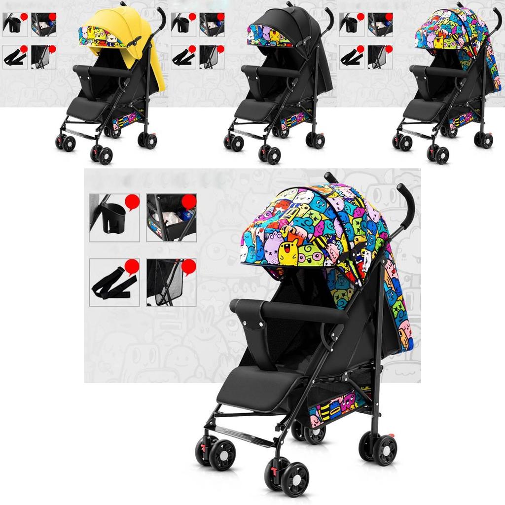 Carrinho de Bebê Versátil Leve Compacto Dobrável Tipo Guarda-Chuva Para Uso no Verão