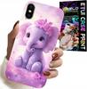 Case For Iphone X / Xs - Cute Elephant On Pink Background Case +Film