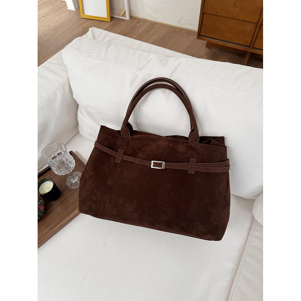 IELGY Fashion Retro Velvet Frosted Handbag - Autumn Winter Casual Design