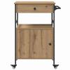 Kitchen Trolley Artisan Oak 56 x 43 x 89.5 cm Engineered Wood