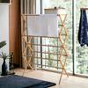 Collapsible Bamboo Drying Rack Portable Laundry Drying Rack Space-Saving Clothes Rack for Air-Drying Towels Indoor & Outdoor