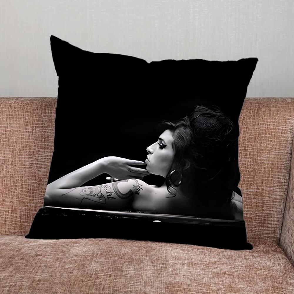 Singer Amy W-Winehouse Pillow Case For Home Bedroom Car Office Decoration Living Room Sofa Cushion Cover Suitable