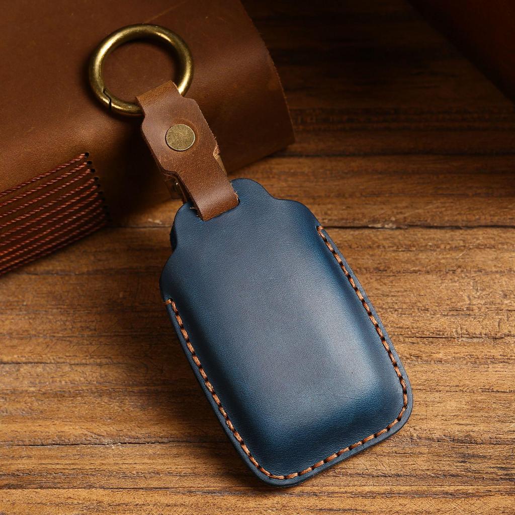 Premium Genuine Leather Key Case for Land Rover - Full Coverage, Signal-Friendly Protection