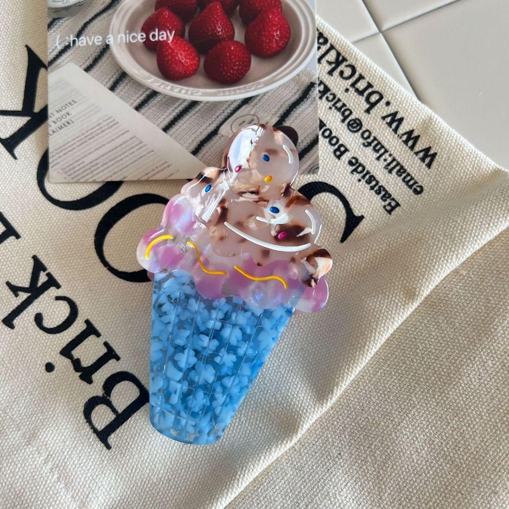 Erdbeere Frucht Kegel Haarklammer Eis am Stiel Essigsäure Hai-Kralle Süßes Eis Haarklammer Reise