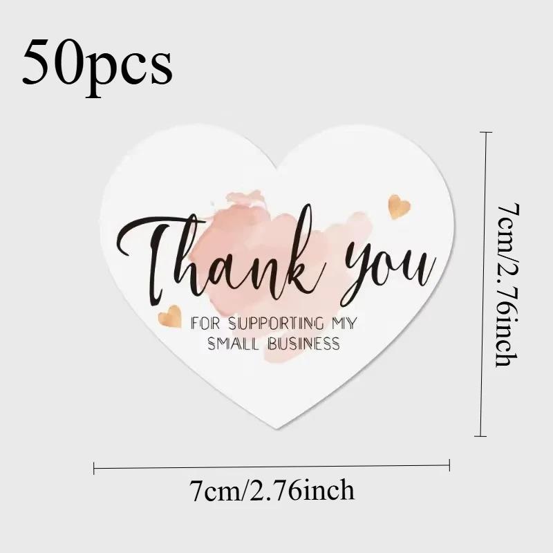 Pink Heart Shaped Appreciation Cards Bulk Thank You Gift Tags for Business Events Party Wedding Favors Craft Suppliess