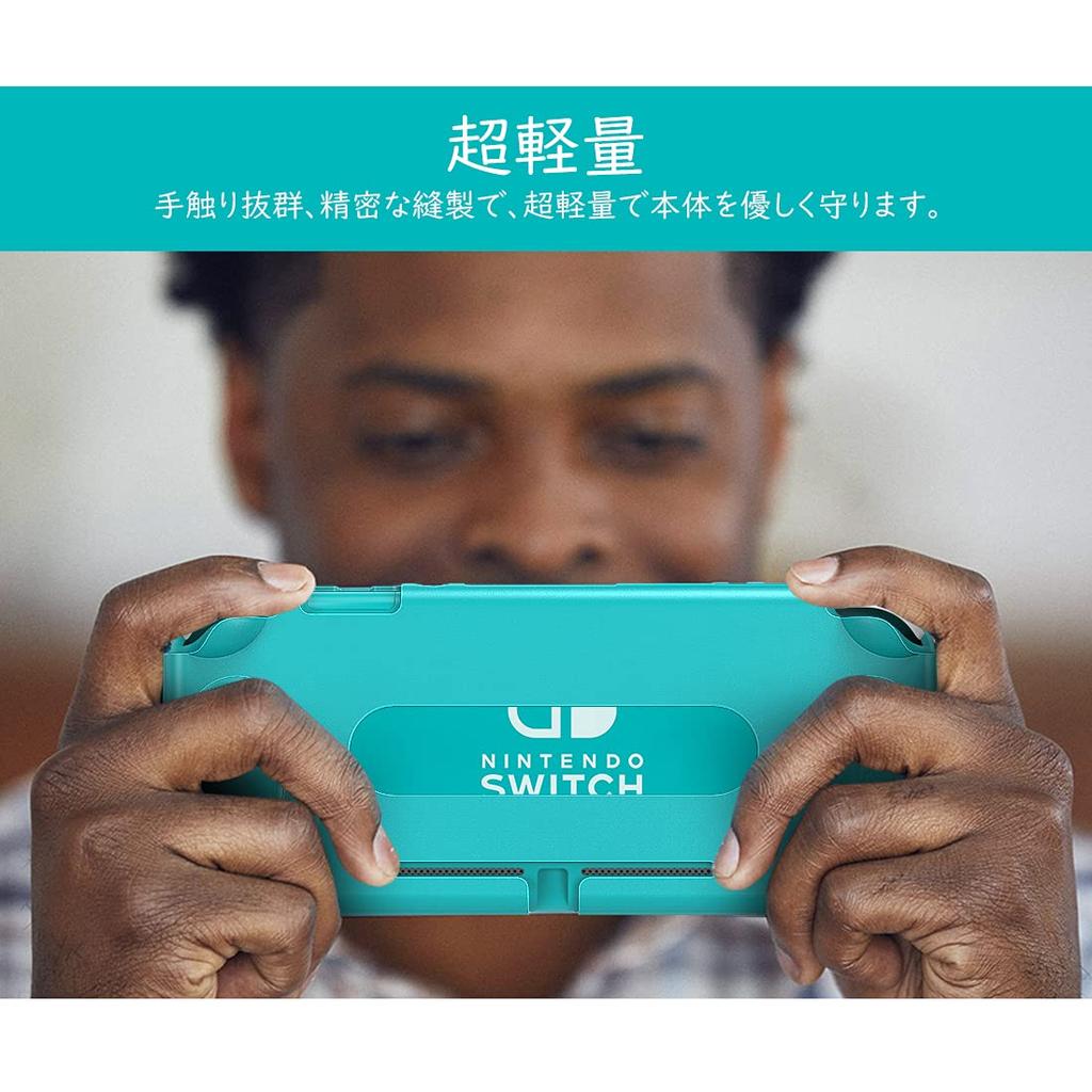 ATiC Maner Grip Stand pentru Switch Lite Confortabil la Ușor de Atașat și Compatibil cu Carcasa, Husă pentru Nintendo Switch Lite, Rezistent la Șocuri, Ergonomic,