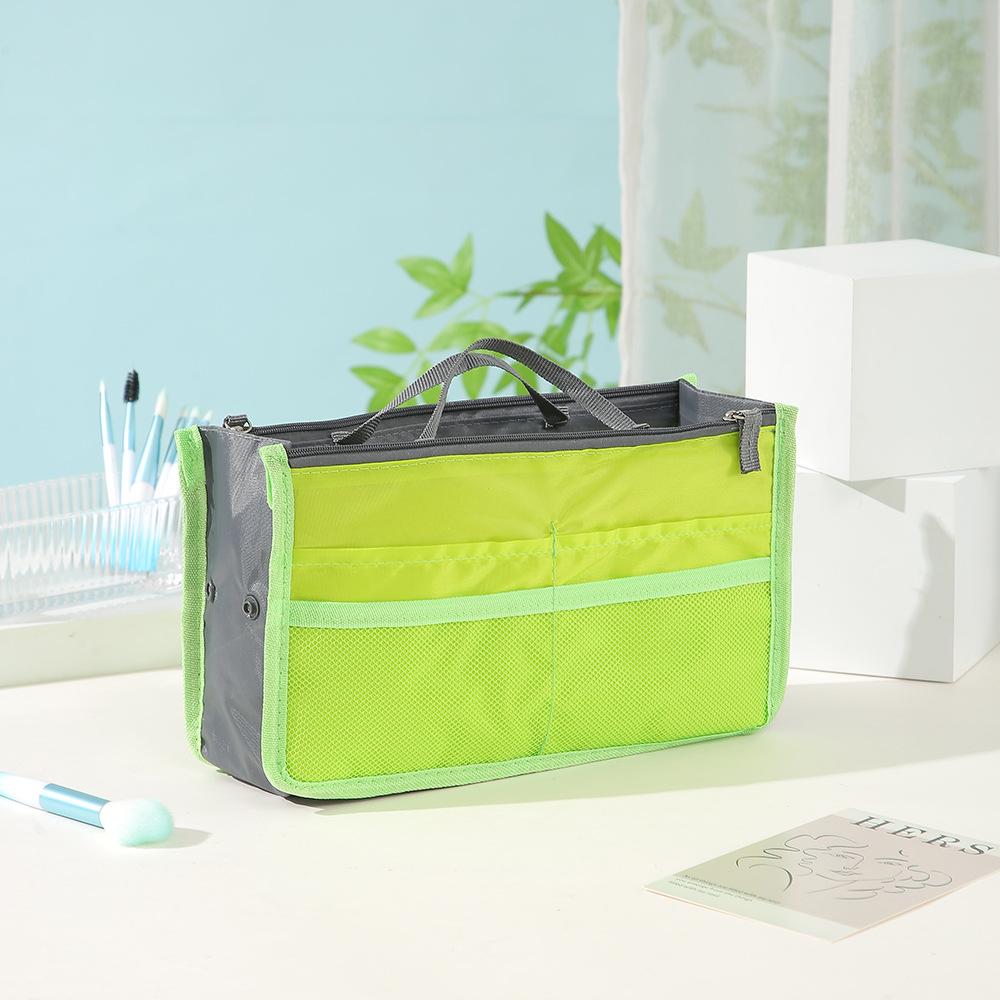 Large Capacity Portable Cosmetic Bag Double Zipper Travel Toiletry Organizer with Handle KTB