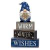 4Pcs Football Table Decorations Football Tiered Tray Decor Sport Game Centerpiece Sign Decorative Rugby Stack Block Gift for Fans Club Tailgate