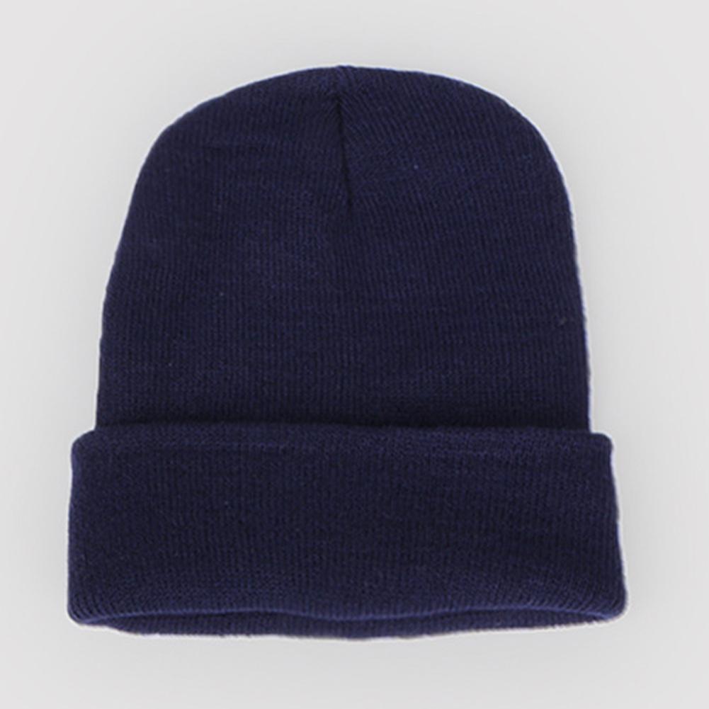 Paar Frauen Männer Mode Winter Warm Einfarbig Mode Wolle Strickmütze Mütze Beanie