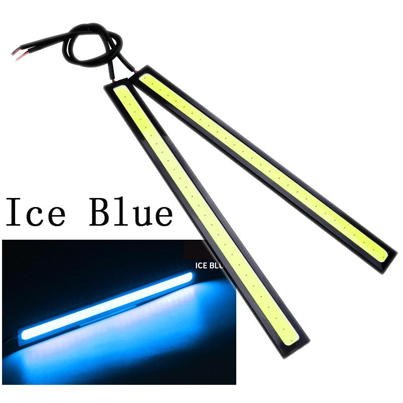 

2X 17 СМ COB DRL Светодиодные дневные ходовые огни Светодиодные ленты Внешняя атмосферная лампа Автомобильная противотуманная лампа Водонепроницаемая белая красная желтая 12 В