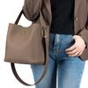 Geantă de găleată Senior Sense Geantă All-in-One din piele Geantă de umăr pentru femei Geantă de mână de mare capacitate Geantă de femei