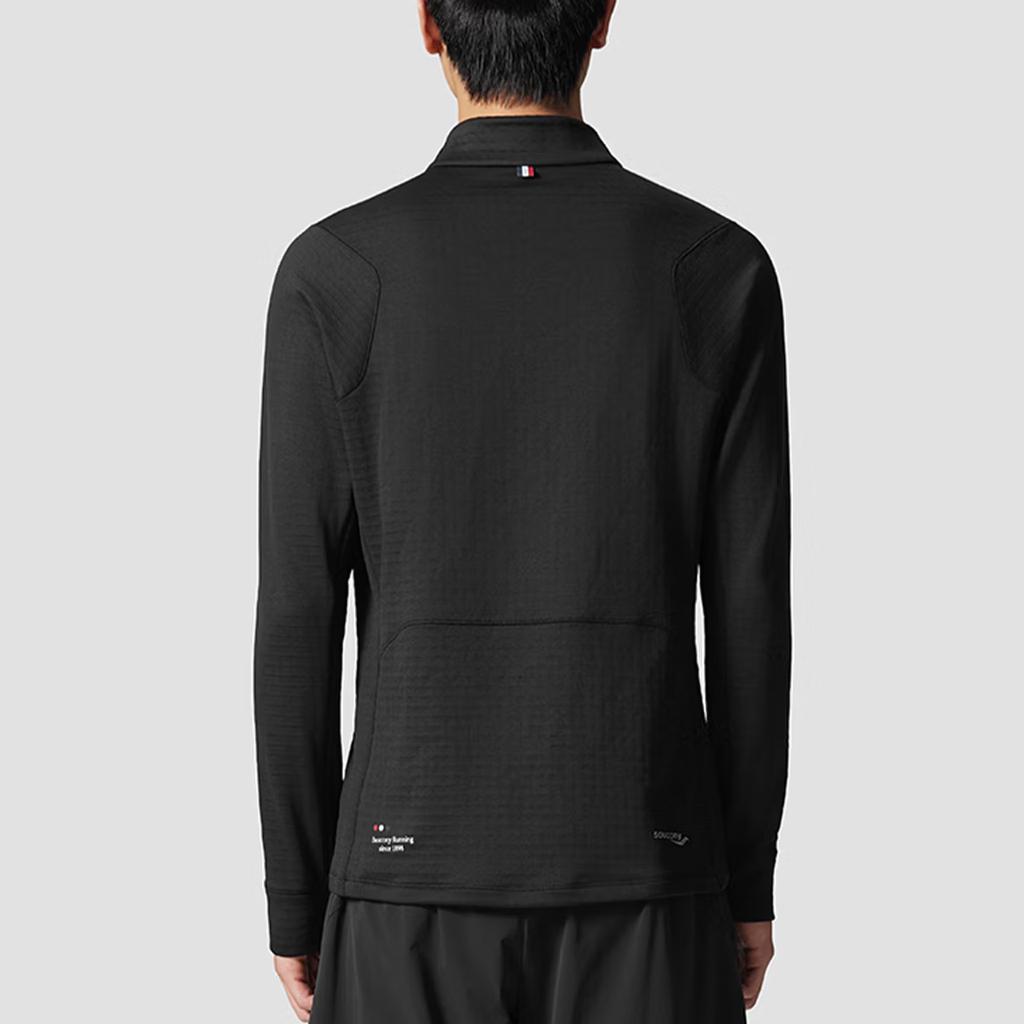 SAUCONY Comfortable Minimalist Stand Collar Pullover Long Sleeve Knit Top Unisex Tops SR2269HZ01T-BK001