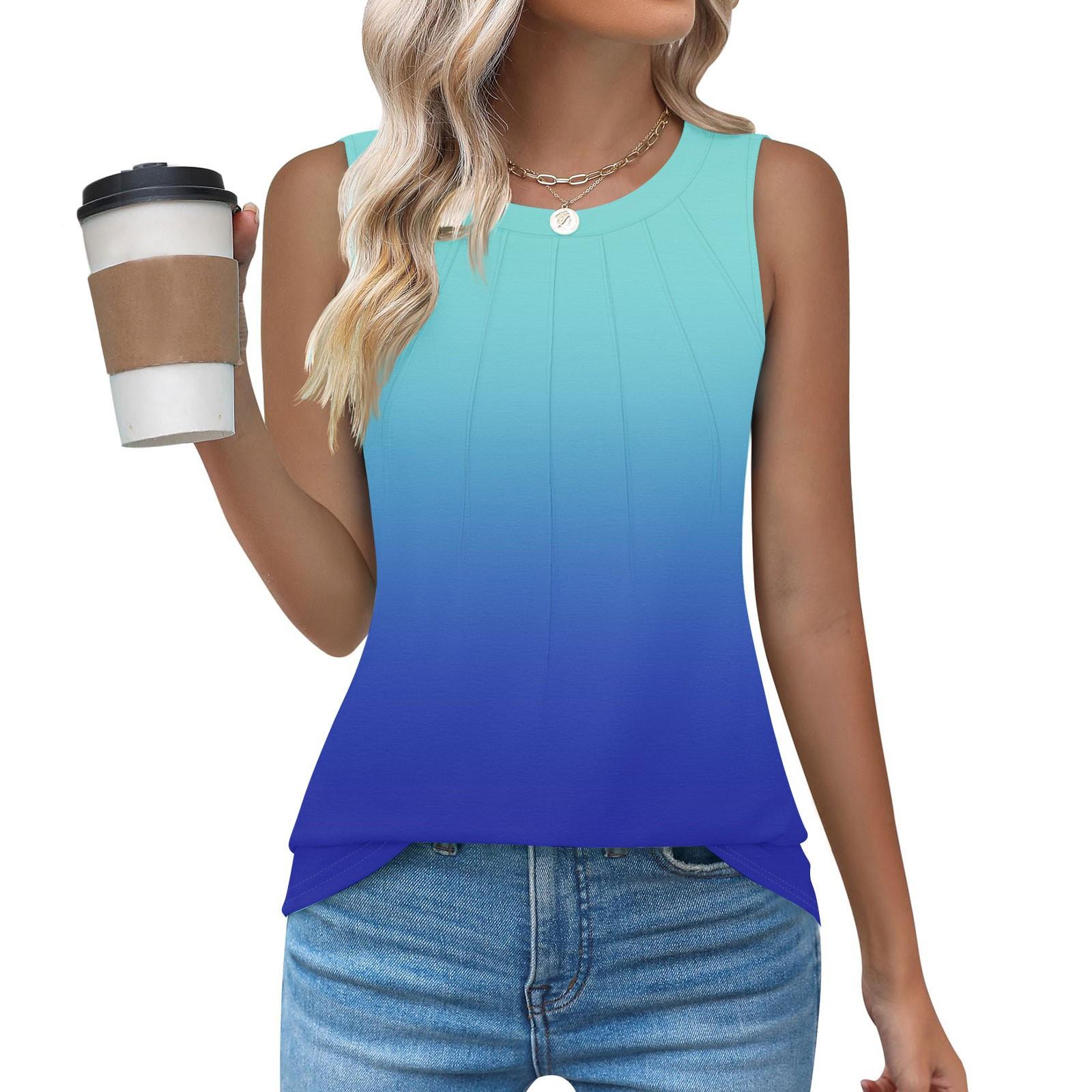 

Женский повседневный свободный топ без рукавов с круглым вырезом, футболка, летние майки для женщин, майка-камисоль, базовые топы без рукавов L