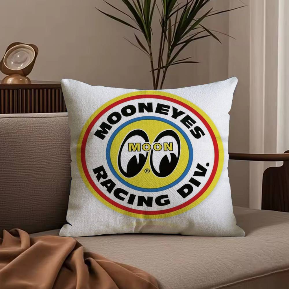Cute Cartoon M-Mooneyes Pillow Case Anti-dustmite Pillowcase Invisible zipper silky short plush Sofa cushion cover