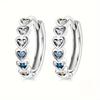 Simple Fashion Women's Earrings Geometric Color Inlaid with Zircon Personalized Trend Niche Light Luxury High-end Trend Party