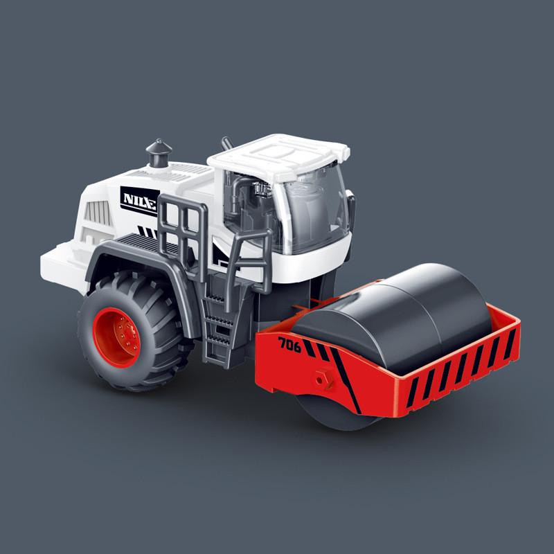 Excavator Plastic Simulated Bulldozer  Roller Forklift Children Toy Car Inertia