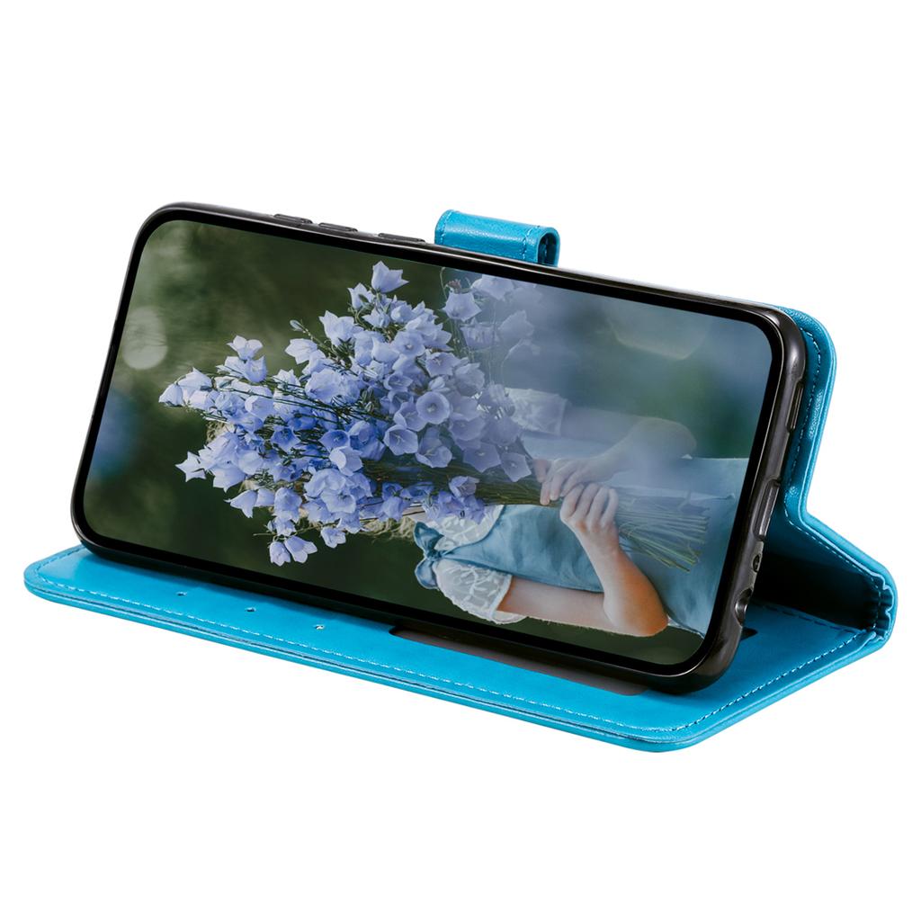 Für Samsung Galaxy S24 Lederhülle Mandala Blume Brieftaschenhülle mit Riemen