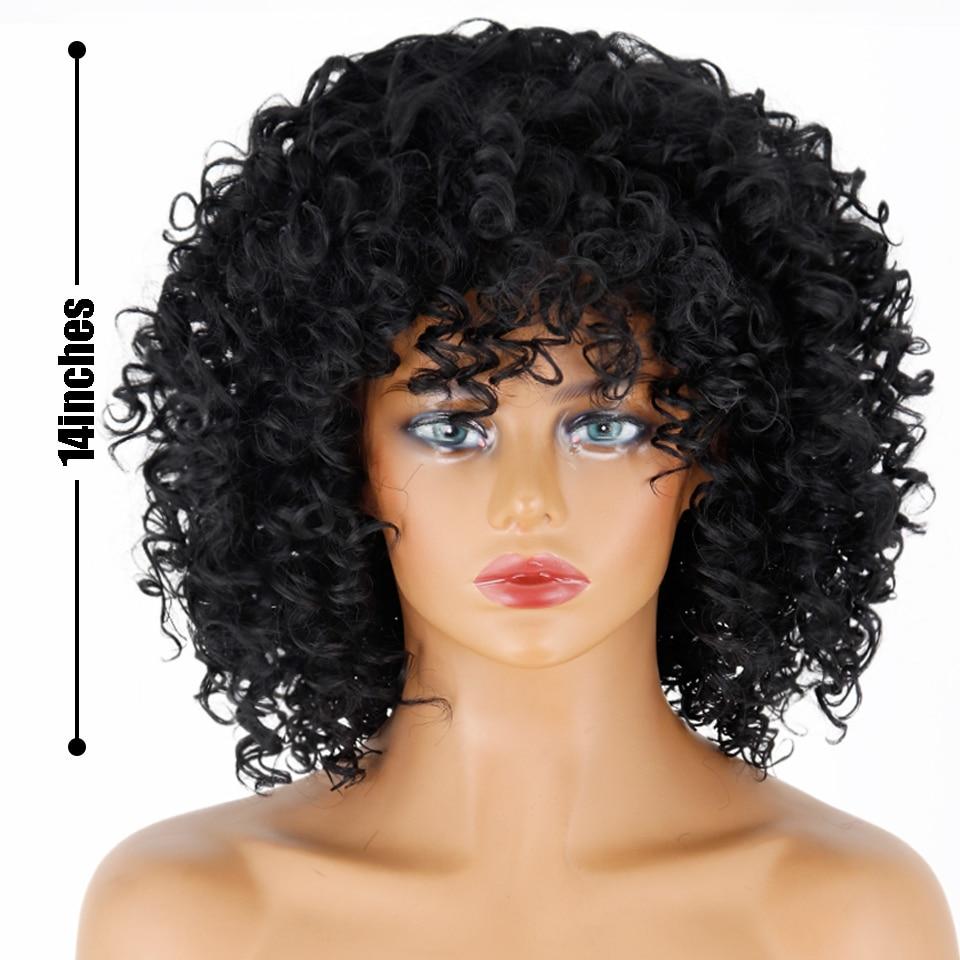 

MISSQUEEN Короткий светлый вьющийся парик Блондинка Афро вьющиеся парики Синтетический парик для модных женщин Термостойкий парик из волокна(цвет:Блондинка) 14inches