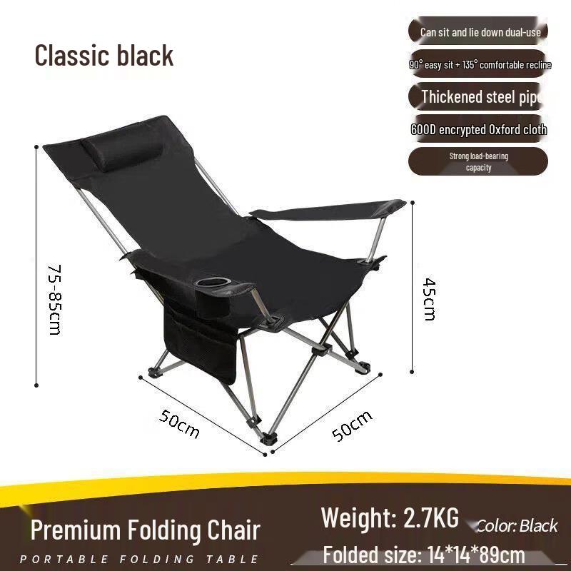 Portable Folding Outdoor Recliner with Footrest