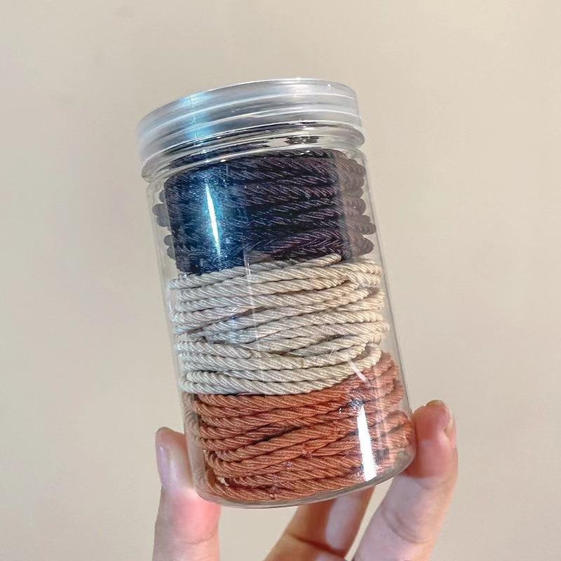 Barrel 100 Basic Seamless Hair Ring Thread Non-slip Head Rope High Ponytail Hair Rope Rubber Band