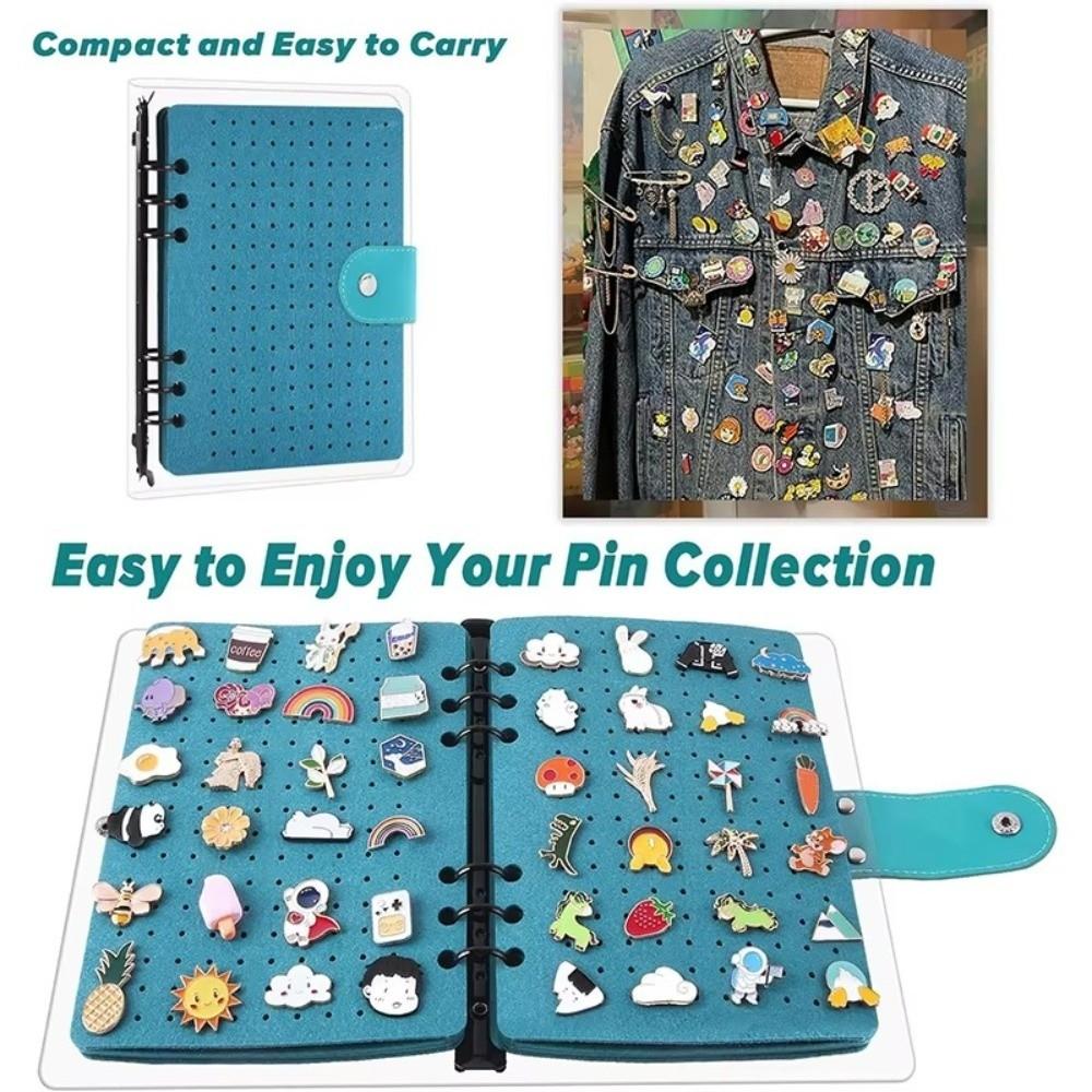 Platzsparende Broschen-Display-Tafel Staubdichtes Abzeichen-Sammelbuch Schmuck-Organizer