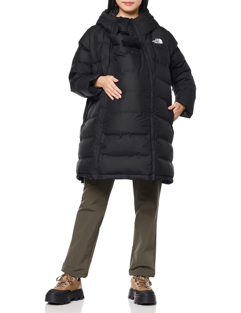 North Maternity Down Baby Cover L [The Face] Coat, Women's, Waterproof, Photoelectric, Thermal, Connection, Black,