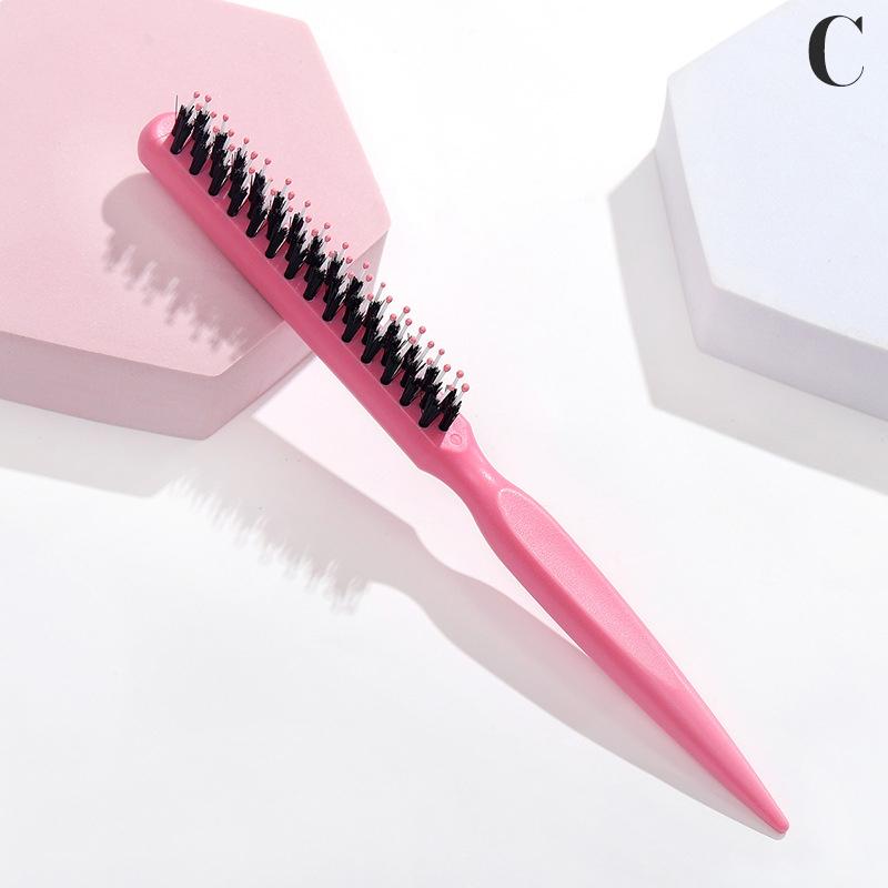 Salon Teasing Back Hair Diy Brushes Boar Bristle Wood Slim Line Comb Hairbrush Extension Hairdressing Professional Styling Tools