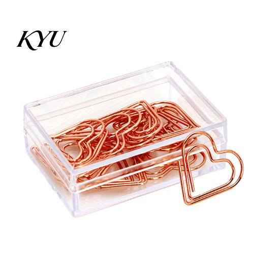 Decorative Page Markers 10PCS Rose Gold Metal Paper Clips, Cartoon Shape Clips Bookmarks, Creative Documents Organizers for Office And School