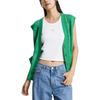 Calvin Klein Letter Jacquard Single-Breasted V-Neck Sleeveless Cardigan Women cardigans Emerald-Green J222304-LGP
