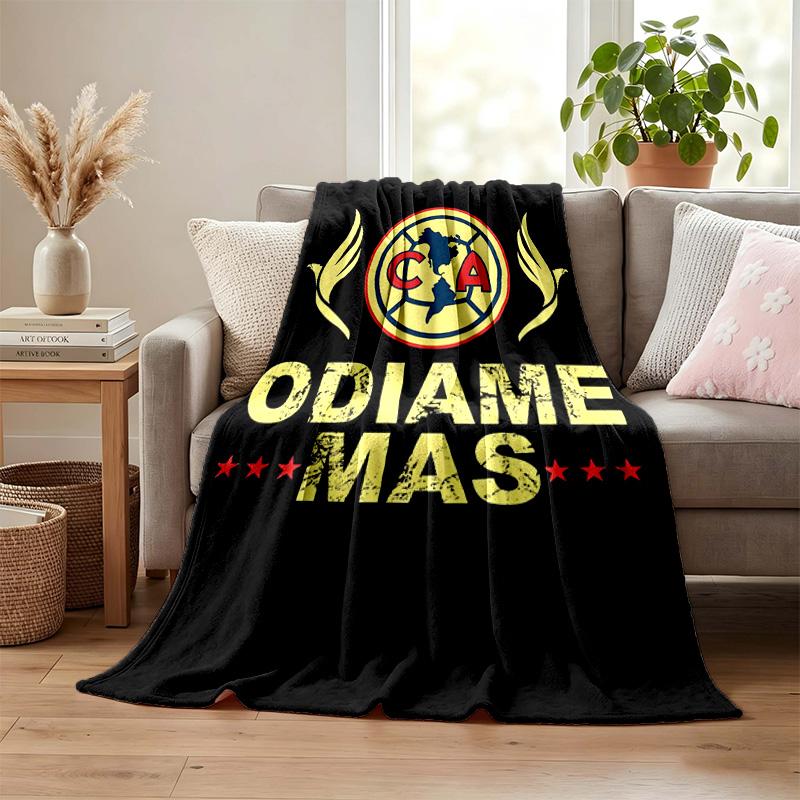 Club America blanket Flannel Blanket Soft Cozy Plush Throw for Sofa Bed Lightweight Home Decoration